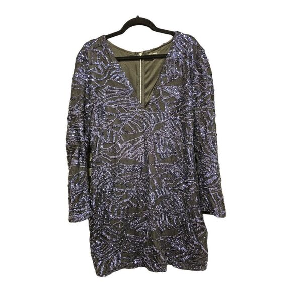 FASHION NOVA "A Star Is Born" V-Neck Sequin Dress - Size 1X - Picture 1 of 10